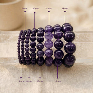 Amethyst Bracelet — For Calm Mind, Deep Meditation & Intuition
