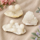 White Chalcedony Druzy Cluster from India by Talk to Crystals for calm, nurturing energy, inner peace, tranquility and absorbing negative energy