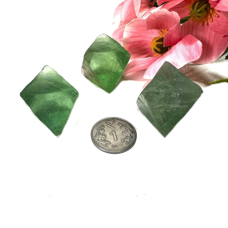 Natural Fluorite Octahedrons (Blue, Purple and Green)