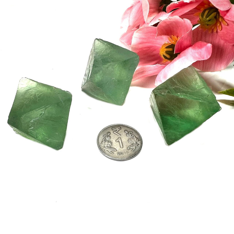 Natural Fluorite Octahedrons (Blue, Purple and Green)