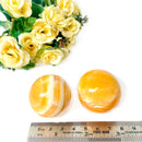 Yellow Banded Calcite Sphere (Joy & Confidence)