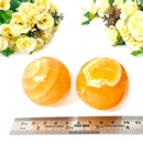 Yellow Banded Calcite Sphere (Joy & Confidence)