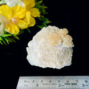 Yellow Calcite on Mordenite Fibrous Clusters (Universal Power)