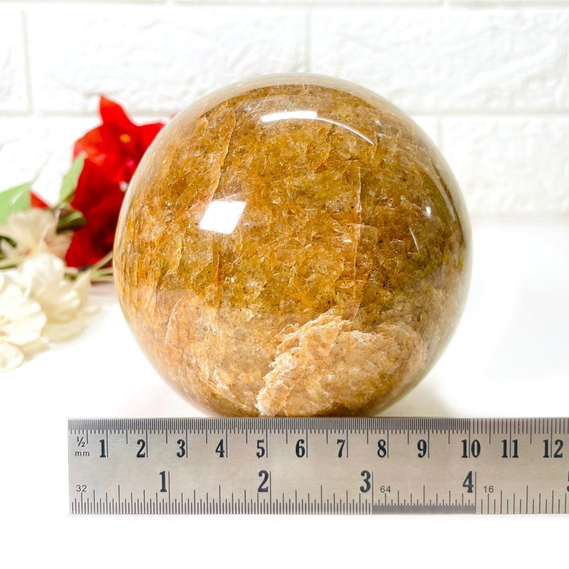 Yellow Quartz Large Sphere (Joy & Self-Worth)