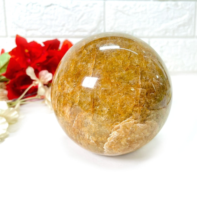 Yellow Quartz Large Sphere (Joy & Self-Worth)