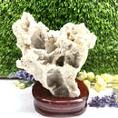 Albite Cluster on Wooden Stand (Memory Enhancement)