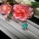 Russian Amazonite Adjustable Ring in Silver