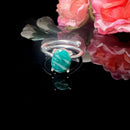Russian Amazonite Adjustable Ring in Silver