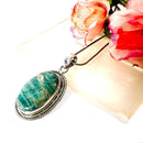 Amazonite  Pendant in Silver Premium Collection