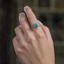 Russian Amazonite Adjustable Ring in Silver