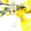 Amber Adjustable Rings in Silver