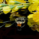 Amber Adjustable Rings in Silver