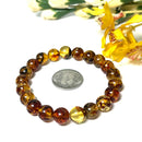 Amber Round Bead Bracelet (Joy and Good Health)