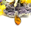 Amber Pendant in Silver