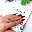 Amber Adjustable Rings in Silver