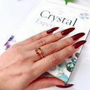 Amber Adjustable Rings in Silver