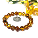 Amber Round Bead Bracelet (Joy and Good Health)