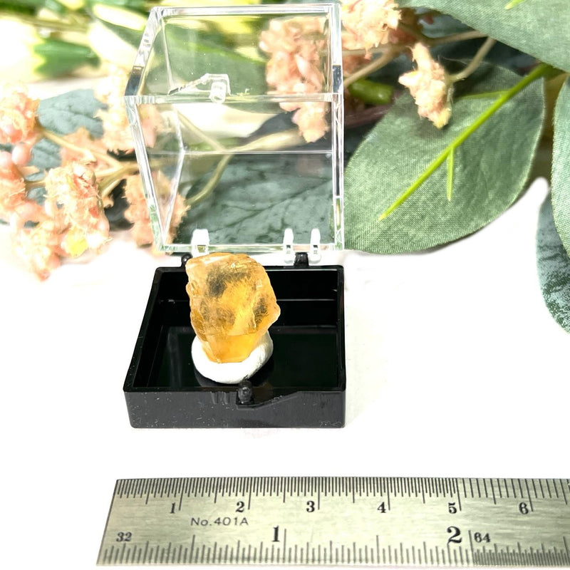 Amber Calcite Mineral Specimen