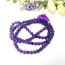Amethyst Round Beads Jaap Mala (Intuition & Meditation)