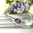 Amethyst Adjustable Ring in Silver