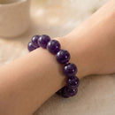 Amethyst Crystal Bracelet — For Calm Mind, Deep Meditation & Intuition