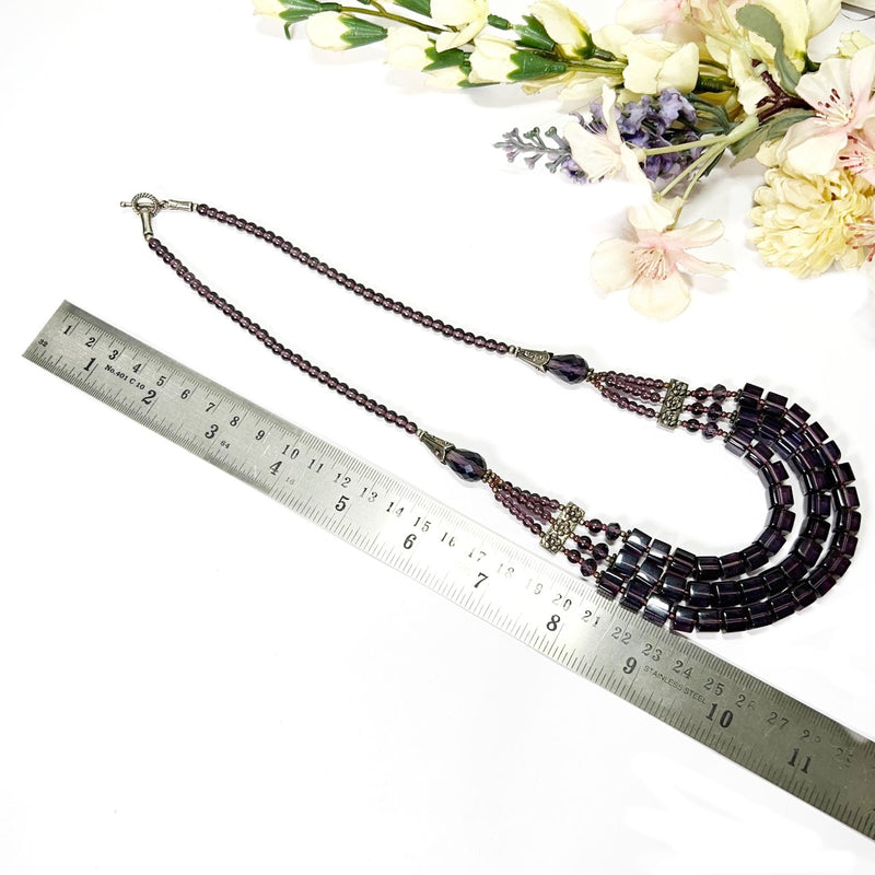 Amethyst 3 Strand Necklace (Afghanistan)