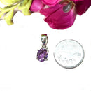 Amethyst Small Pendant in Silver