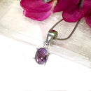 Amethyst Small Pendant in Silver