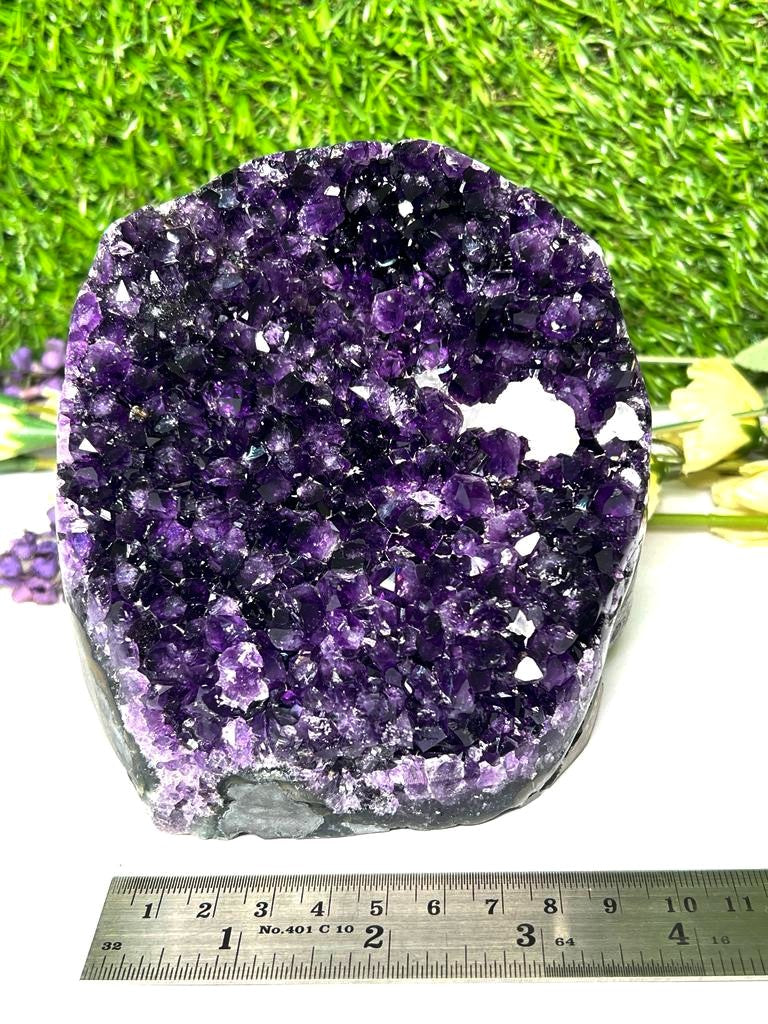 Standing Amethyst Clusters from Uruguay AAA Extra (Very dark Purple)