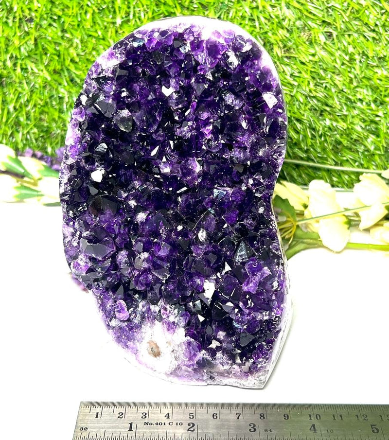 Standing Amethyst Clusters from Uruguay AAA Extra (Very dark Purple)