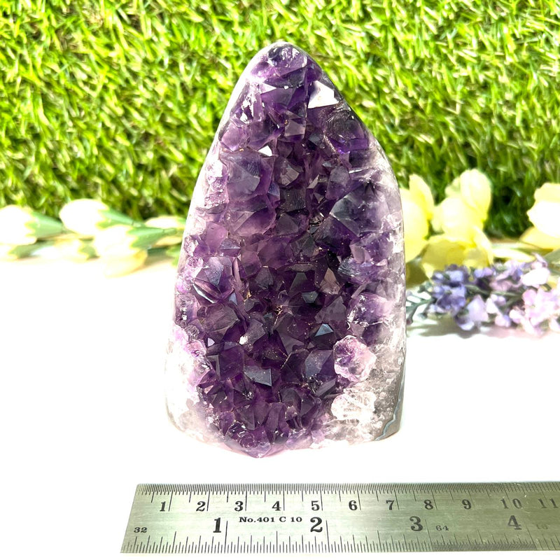 Standing Amethyst Clusters from Uruguay AAA Extra (Very dark Purple)