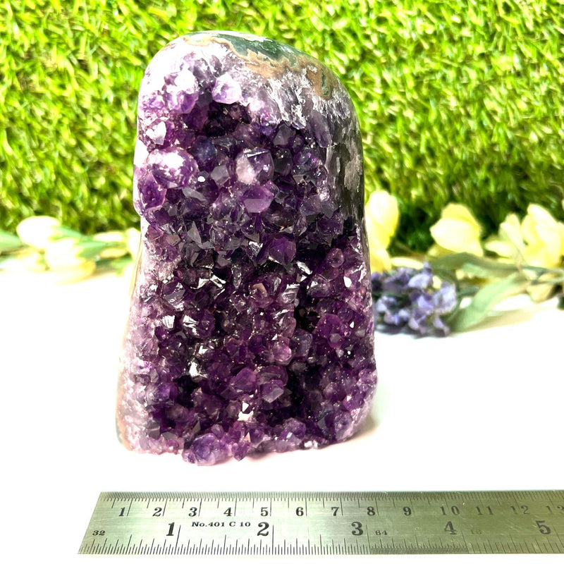 Standing Amethyst Clusters from Uruguay AAA Extra (Very dark Purple)