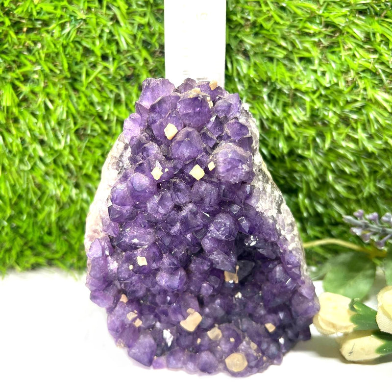 Amethyst Standing Clusters with Calcite (Amplifed healing)