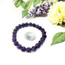Amethyst Crystal Bracelet — For Calm Mind, Deep Meditation & Intuition
