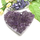 Small Amethyst Druzy Hearts  (Spirituality and Wisdom)