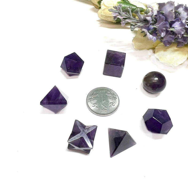 Sacred Geometry Set in Amethyst (7 pcs)