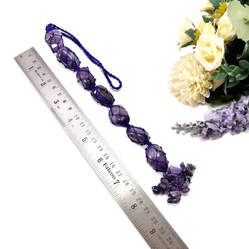 Amethyst Hanging Tumbles for Intuition & Meditation