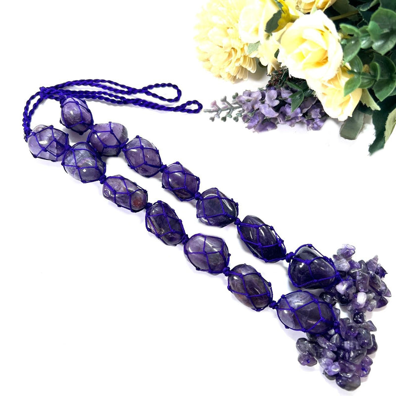 Amethyst Hanging Tumbles for Intuition & Meditation