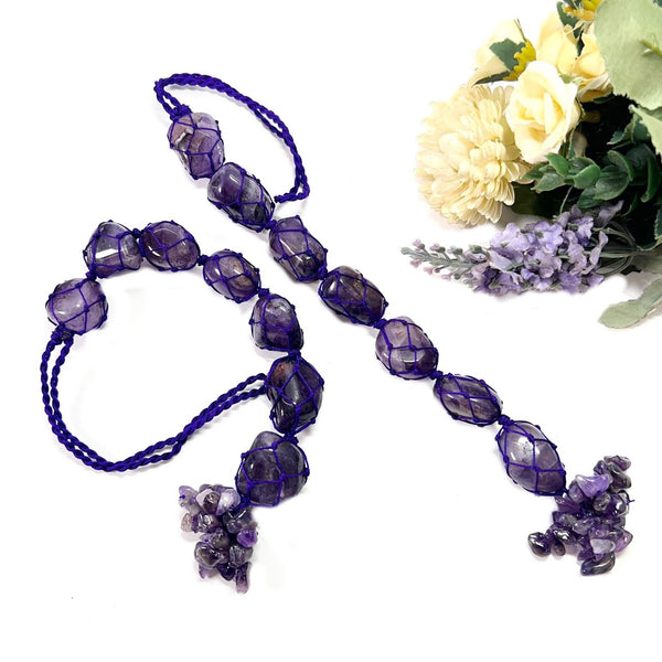Amethyst Hanging Tumbles for Intuition & Meditation
