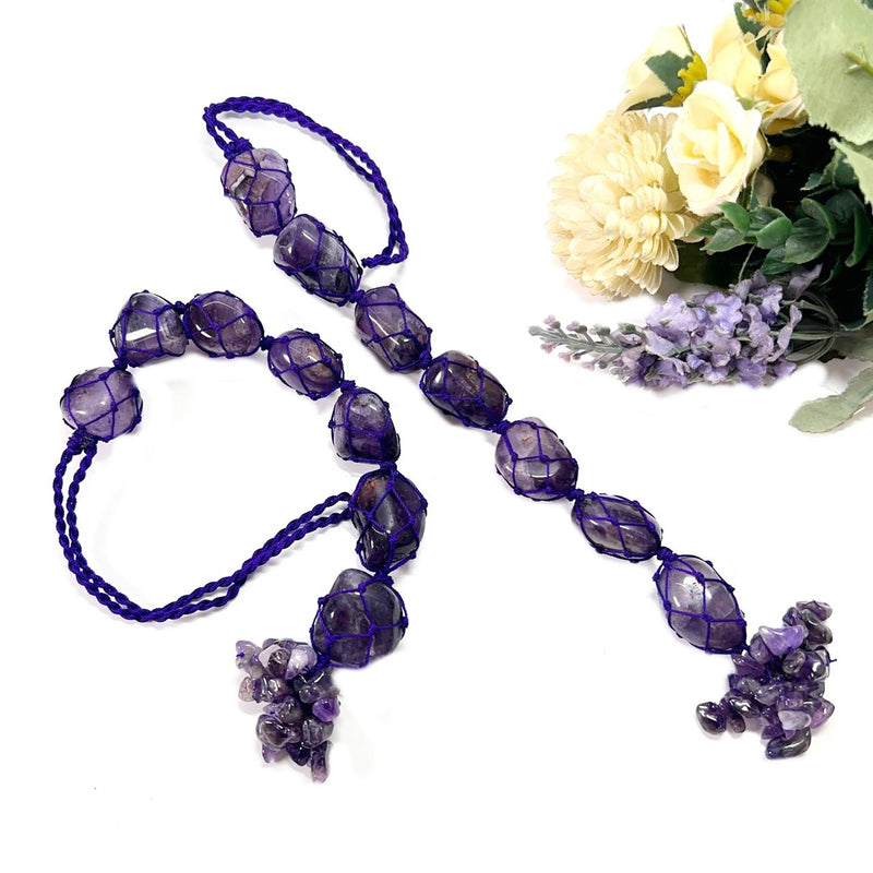 Amethyst Hanging Tumbles for Intuition & Meditation