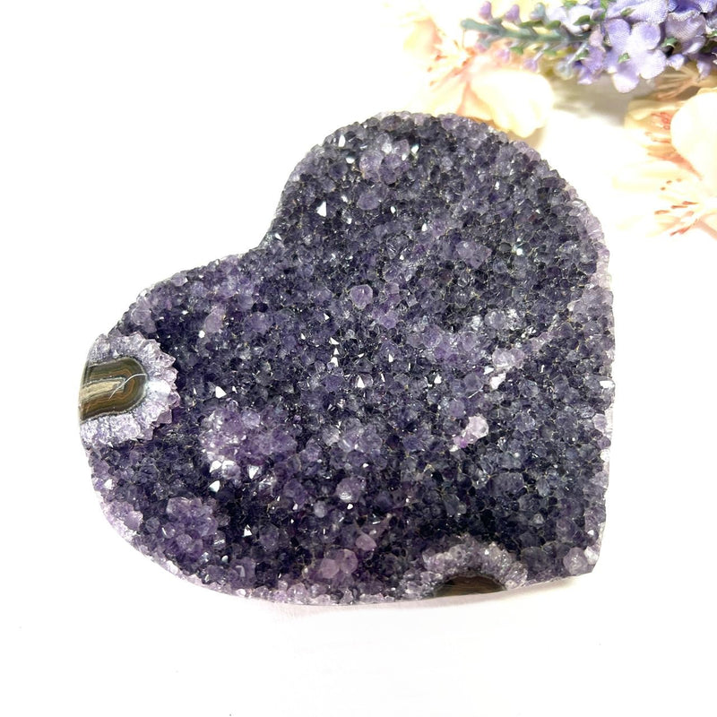 Amethyst Cluster in Heart Shape (Spirituality and Wisdom)