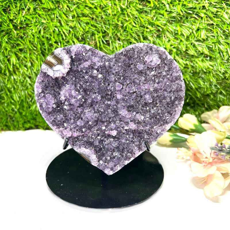 Amethyst Cluster in Heart Shape (Spirituality and Wisdom)