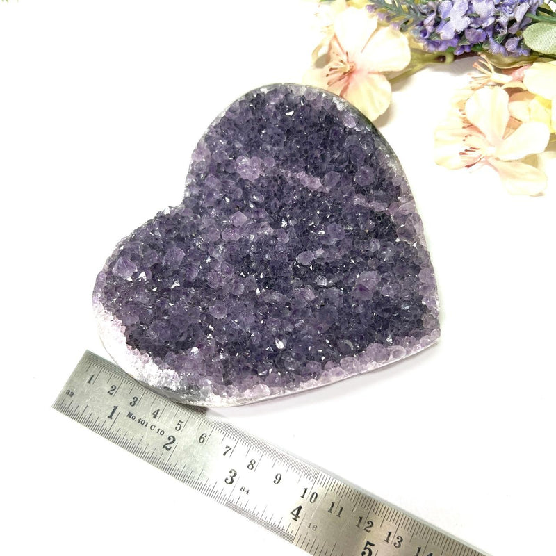 Amethyst Cluster in Heart Shape (Spirituality and Wisdom)