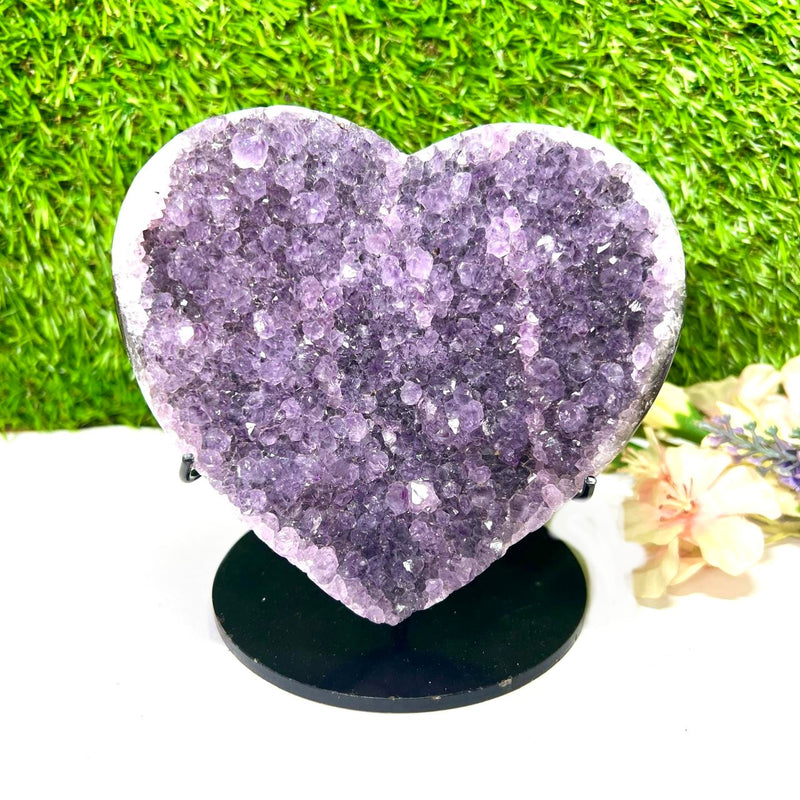 Amethyst Cluster in Heart Shape (Spirituality and Wisdom)