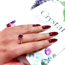 Amethyst Adjustable Ring in Silver