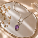 Amethyst Small Pendant in Silver