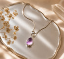 Amethyst Small Pendant in Silver