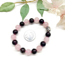 Amethyst & Rose Quartz Round Bead Bracelet (Peace and Harmony)
