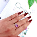 Amethyst Adjustable Ring in Silver