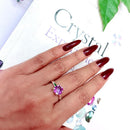 Amethyst Adjustable Ring in Silver